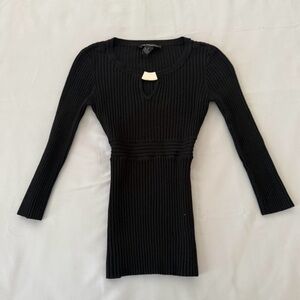 VTG 90's Y2K INC Babydoll Fitted Sweater Top Grunge Whimsigoth Sz S Cutout